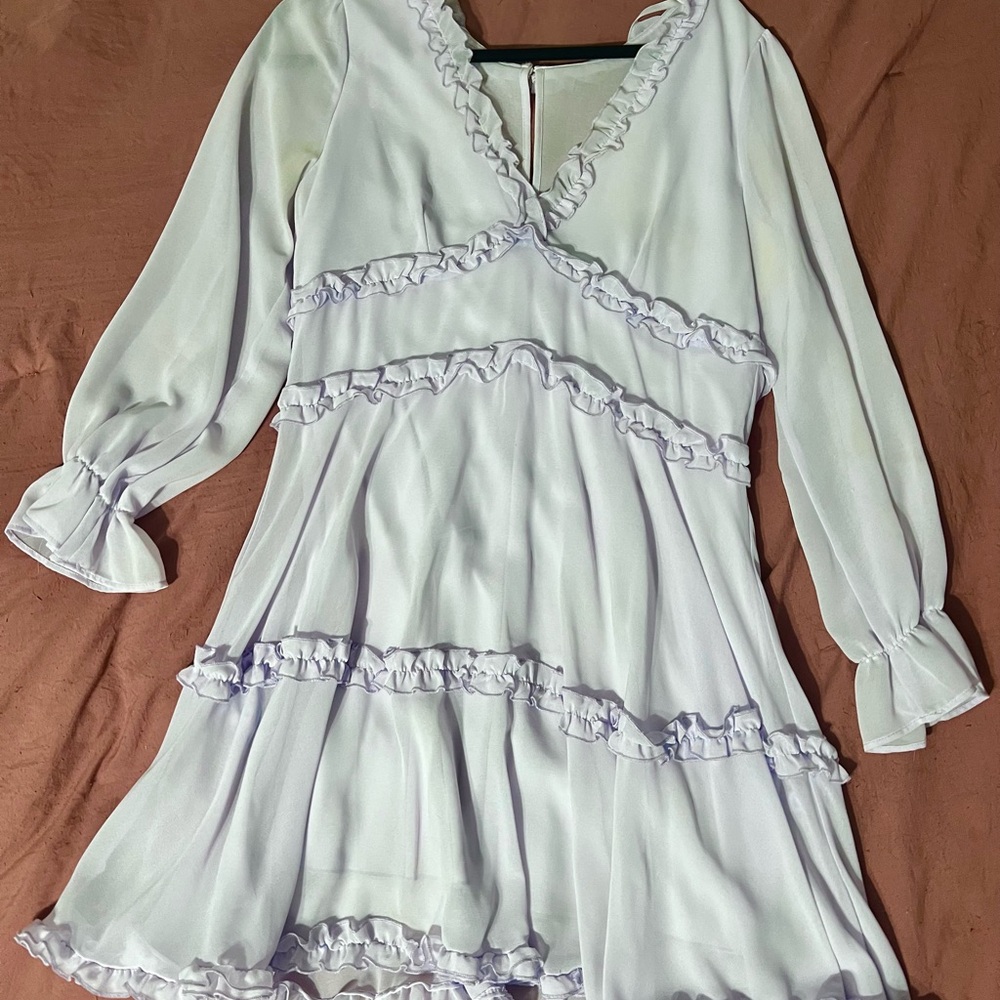 B Darlin Light Purple Ruffle Dress